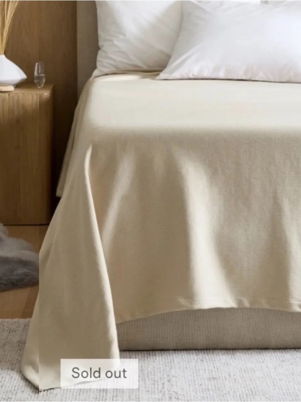 NWOT Luxury Organic Cotton Tan Bed Blanket - Retail $94